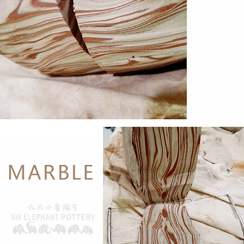 Six Trees Art & Pottery | A63 【绞胎】古法拉坯<br />
【Marble】Wheel Throwing